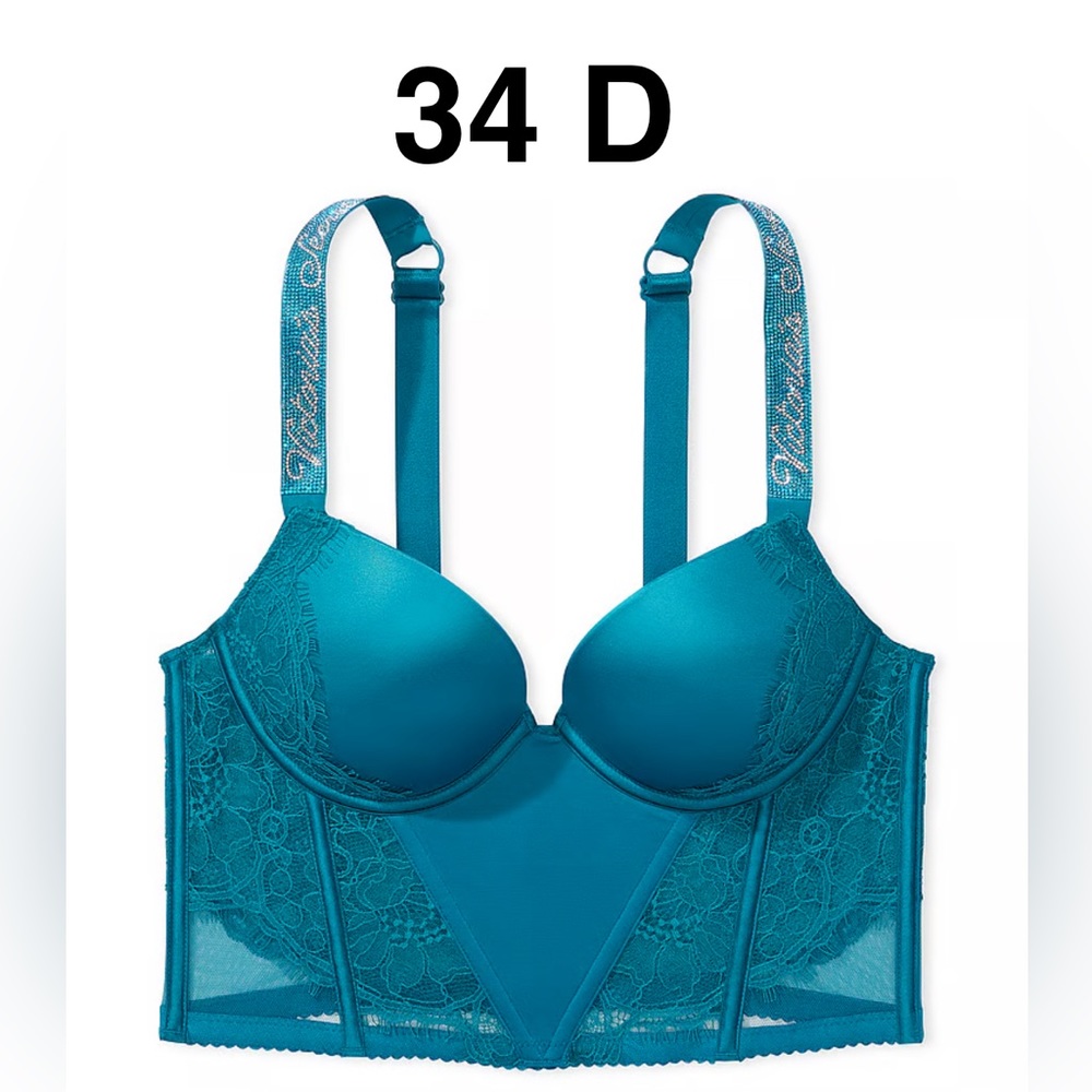 Victoria’s Secret VERY SEXY
Shine Strap Lace Push-Up Corset Top -NEW